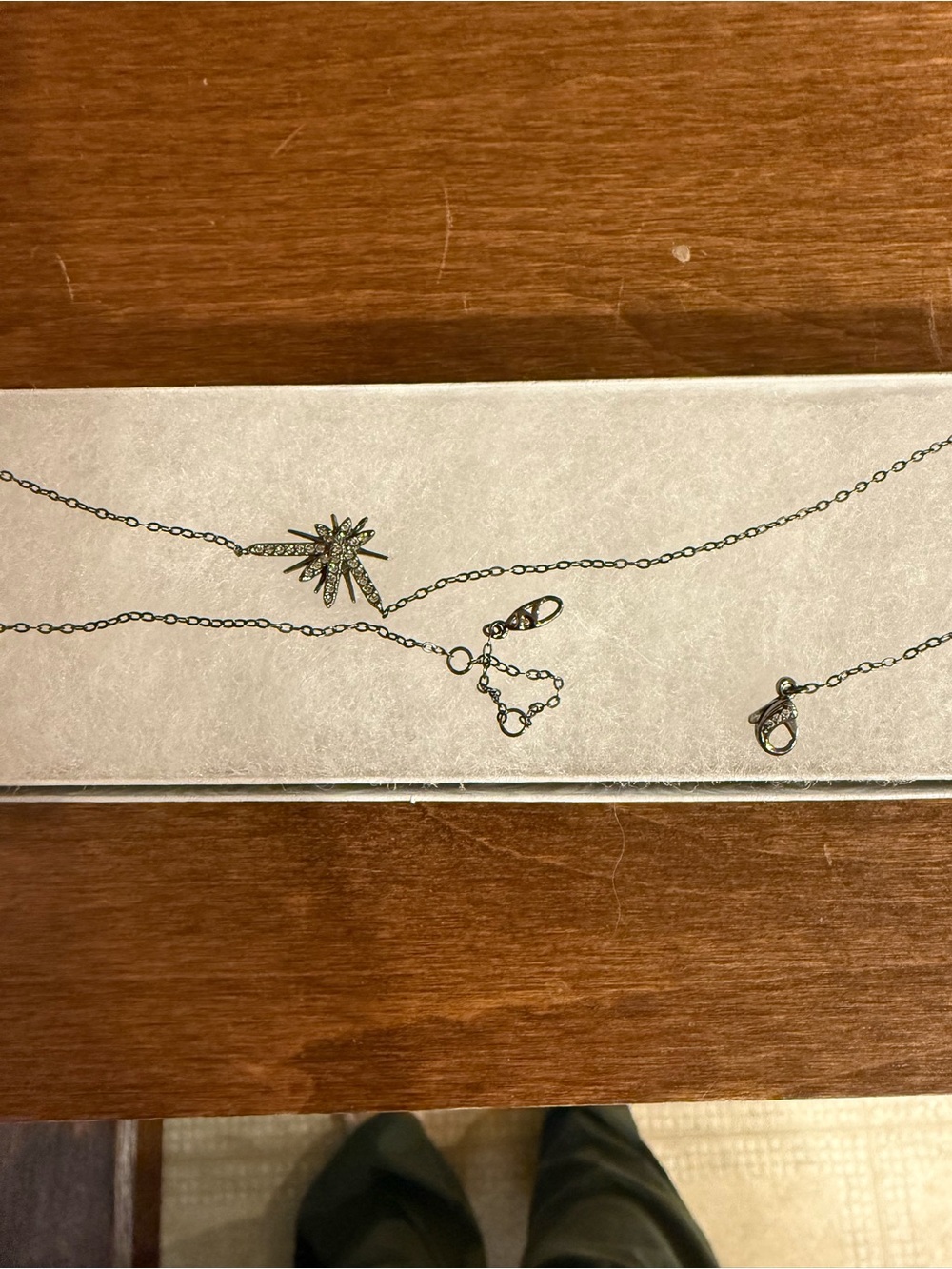 Nadri Solas Collection Matching Dark Necklace and Hinge Bracelet W/ Crystals